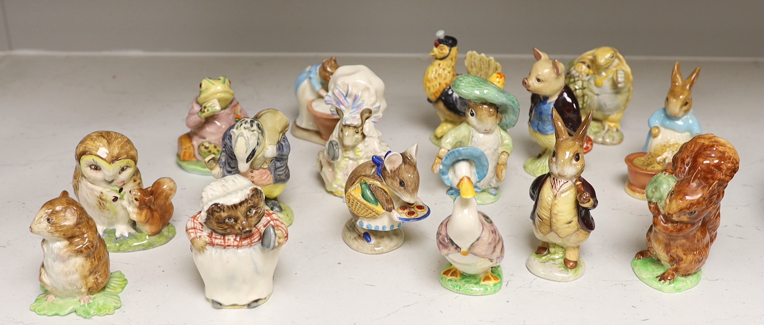 Sixteen Beswick “Beatrix Potter” character figures